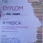 Chopin 2013 – Dyplom Julia Ciołek – IMAG0524