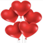 balony w kształcie serca